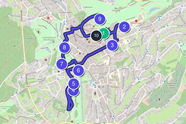 Baden-Baden Walking Tour Map