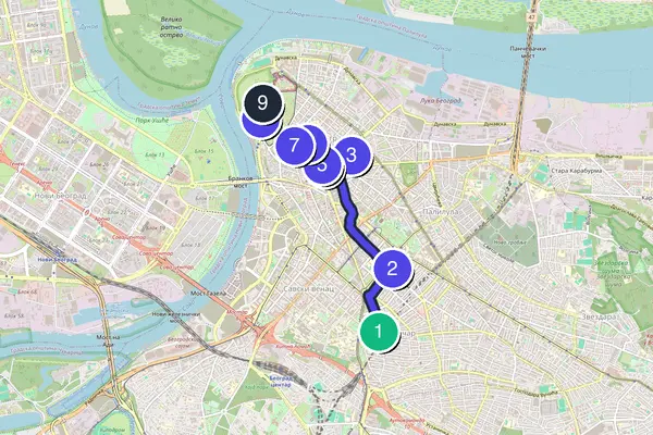 Belgrade Walking Tour Map