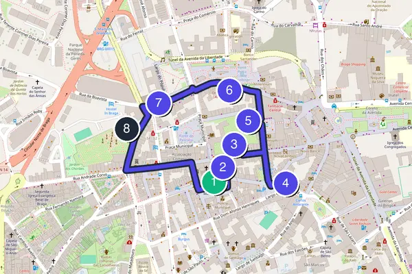 Braga Walking Tour Map