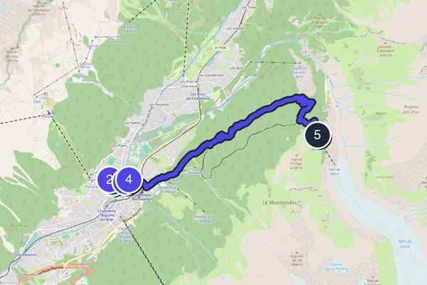 Chamonix Walking Tour Map