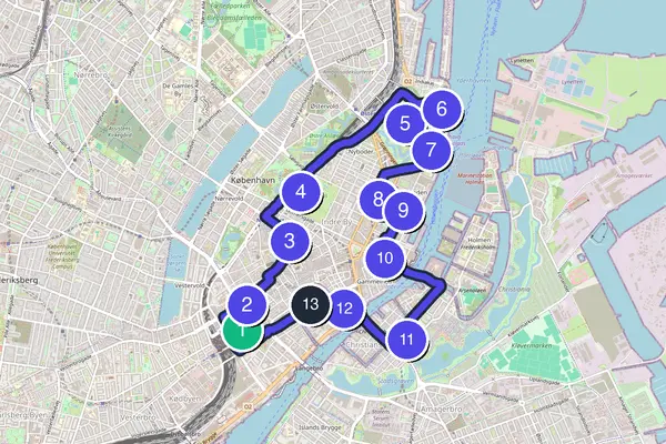 Copenhagen Walking Tour Map