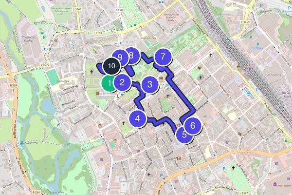 Fulda Walking Tour Map