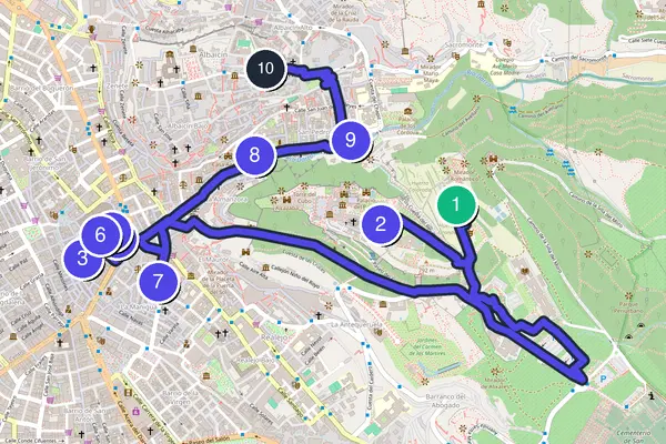 Granada Walking Tour Map