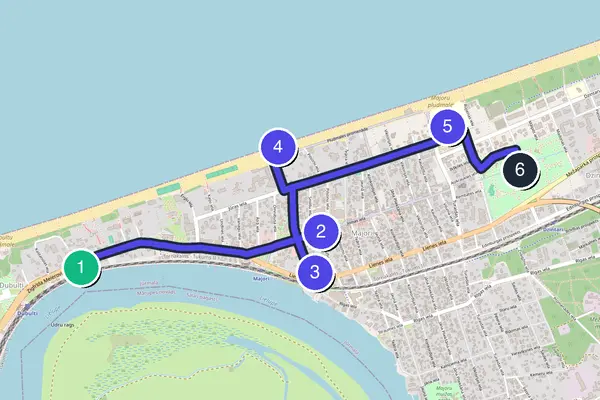 Jūrmala Walking Tour Map