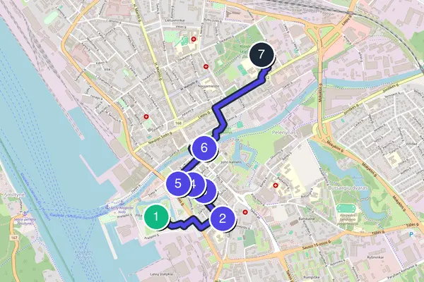 Klaipėda Walking Tour Map