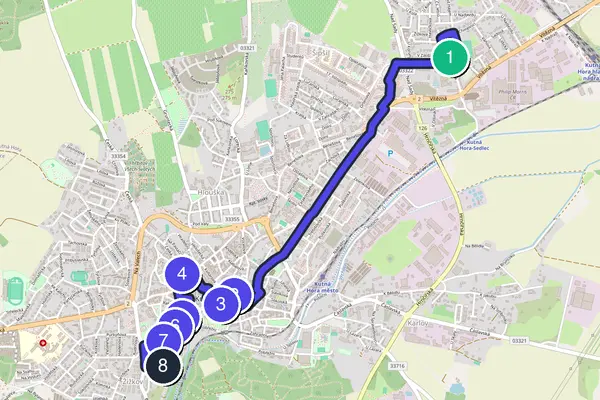 Kutná Hora Walking Tour Map