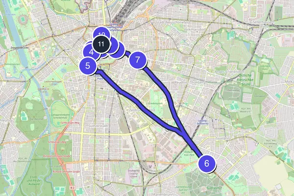 Leipzig Walking Tour Map