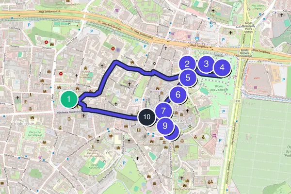 Lublin Walking Tour Map