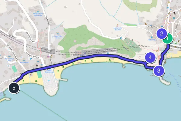 Monterosso al Mare Walking Tour Map