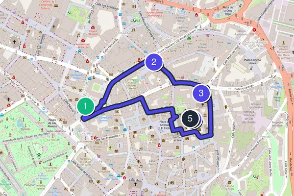 Oviedo Walking Tour Map