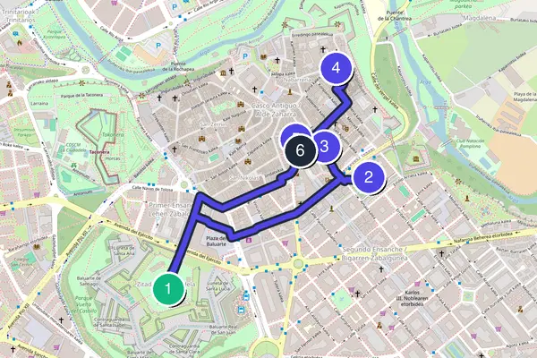 Pamplona Walking Tour Map