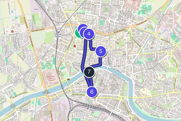 Pisa Walking Tour Map