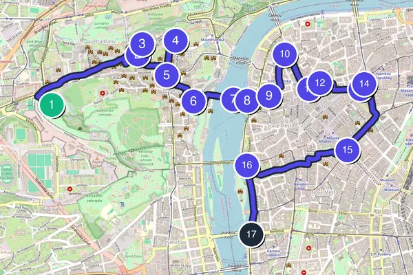 Prague Walking Tour Map