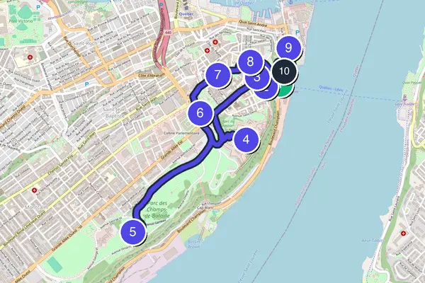 Quebec City Walking Tour Map
