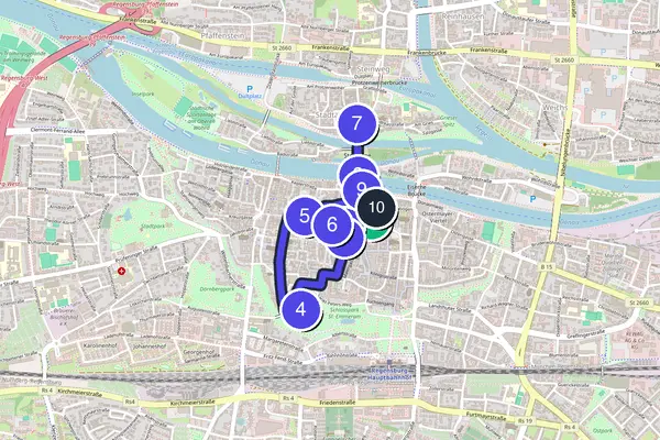 Regensburg Walking Tour Map