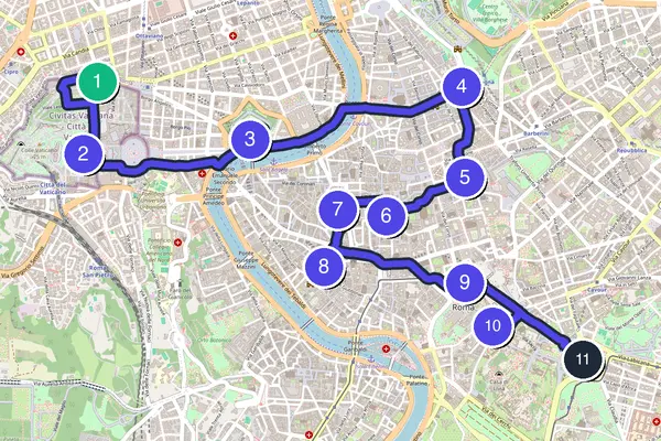 Rome Walking Tour Map