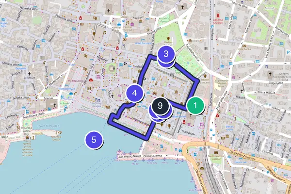 Split Walking Tour Map