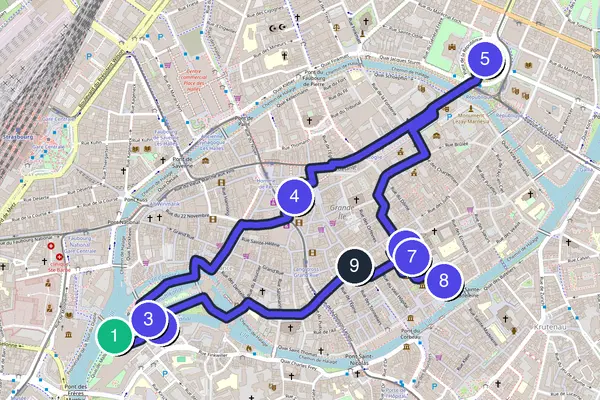 Strasbourg Walking Tour Map