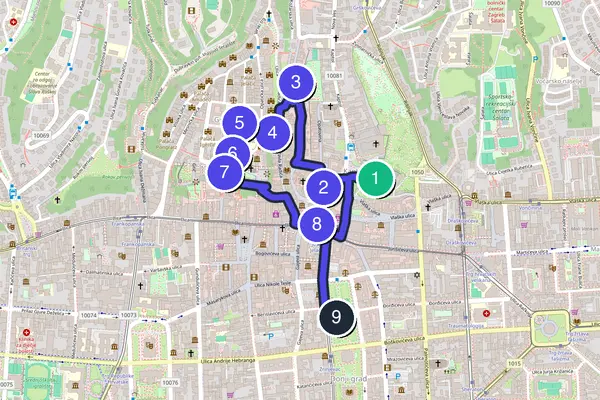 Zagreb Walking Tour Map
